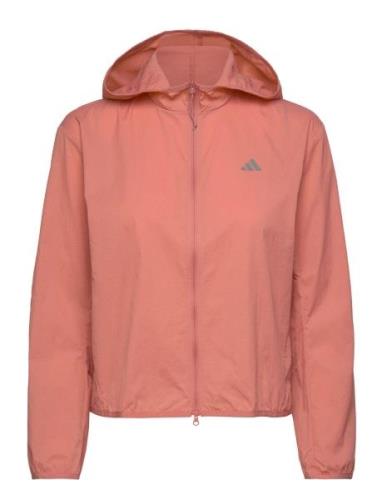 Run It Jacket Outerwear Sport Jackets Pink Adidas Performance