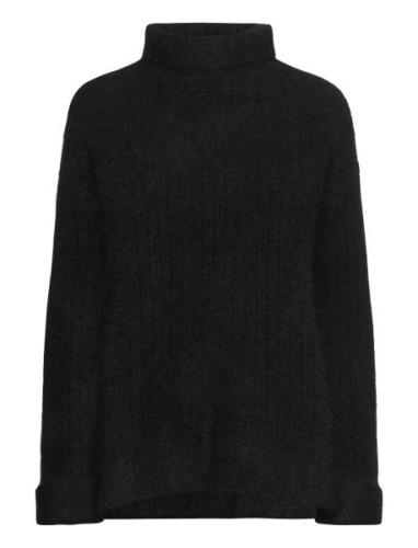 Emilie Chunky Sweater Tops Knitwear Turtleneck Black Ella&il