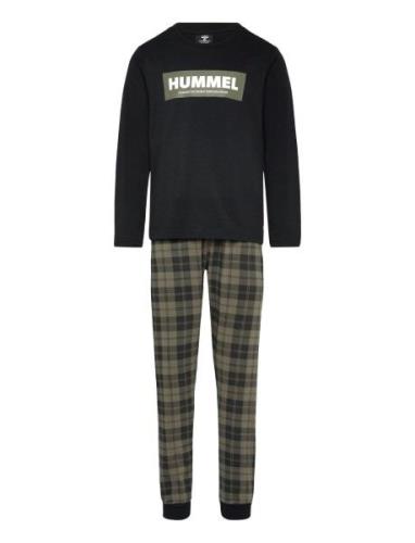 Hmlnolan Night Suit Pyjamassæt Black Hummel