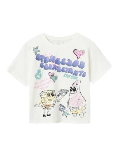 Nkfsema Spongebob Ss Nreg Top Box Cplg Tops T-Kortærmet Skjorte White ...