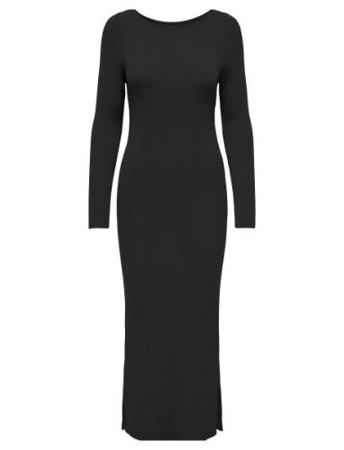 Onlkatia Ls Maxi Boatn Dress Cc Knt Maxikjole Festkjole Black ONLY