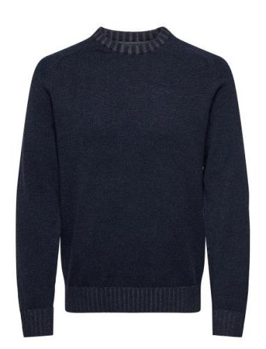 Onseddy Reg 7 Wool Crew Knit Tops Knitwear Round Necks Navy ONLY & SON...