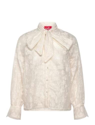 Josettecras Shirt Tops Shirts Long-sleeved Cream Cras