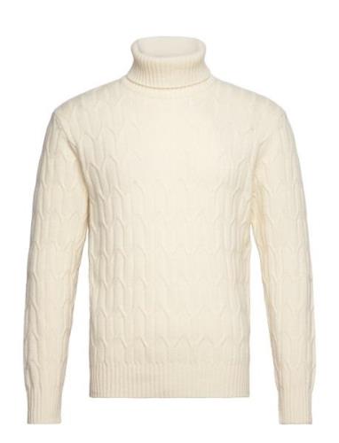 Sweater L/S Tops Knitwear Turtlenecks Cream United Colors Of Benetton