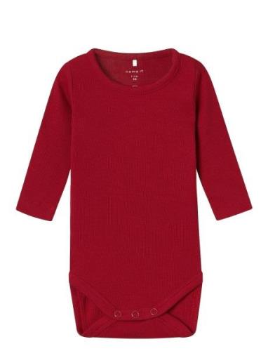 Nbnkab Ls Body Bodies Long-sleeved Red Name It