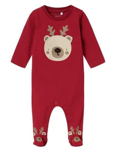 Nbnricho Ls Suit Pyjamas Sie Jumpsuit Red Name It