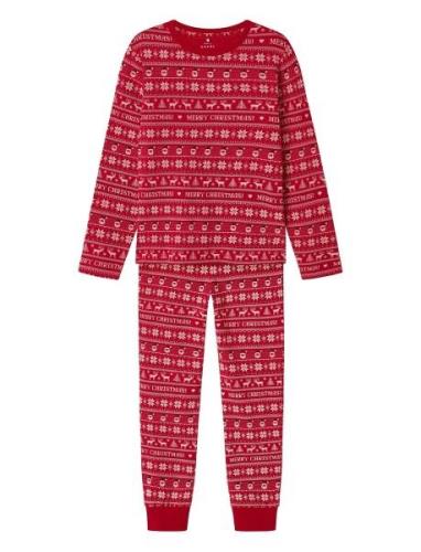 Nknvismas Ls Nightset Pyjamassæt Red Name It