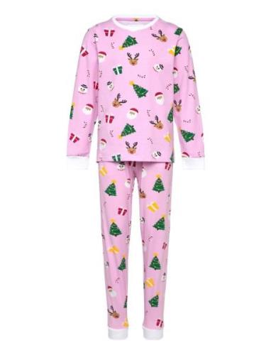 The Pinkish Pyjamas Kids Pyjamassæt Pink Christmas Sweats