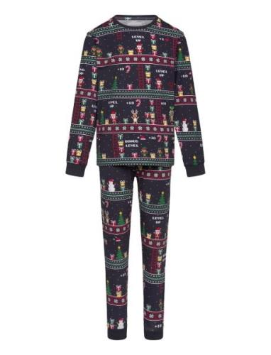 Vintage Gaming Pyjamas Kids Pyjamassæt Navy Christmas Sweats