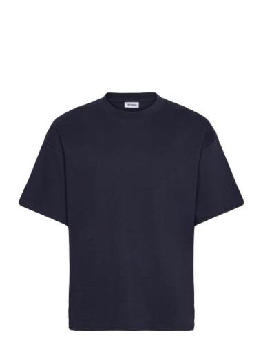 Great Boxy T-Shirt Tops T-Kortærmet Skjorte Navy Weekday