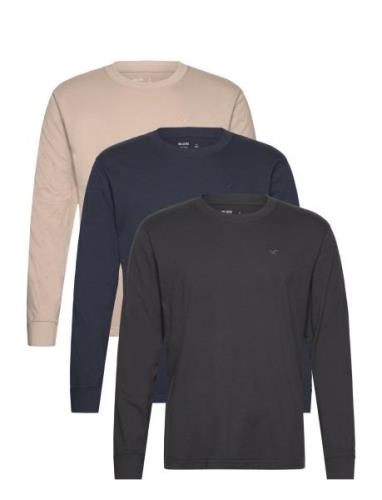 Hco. Guys Knits Tops T-Langærmet Skjorte Black Hollister