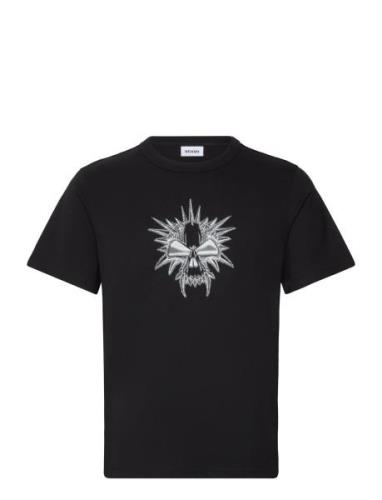 Boxy Lightweight Graphic T-Shirt Tops T-Kortærmet Skjorte Black Weekda...