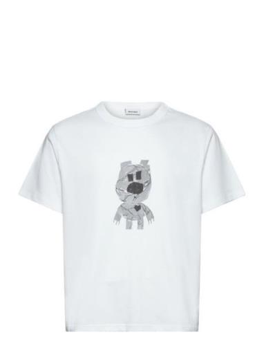 Boxy Lightweight Graphic T-Shirt Tops T-Kortærmet Skjorte White Weekda...