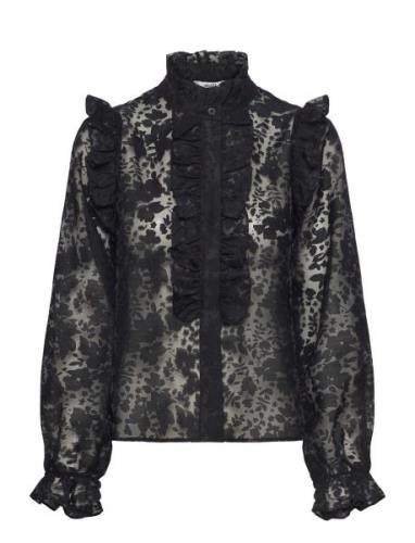 Relena-M Tops Blouses Long-sleeved Black MbyM