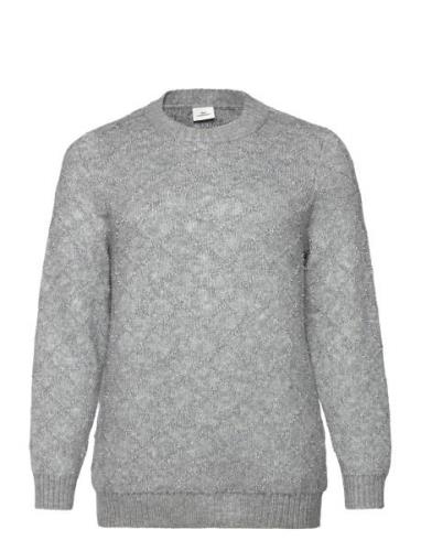 Caralba L/S Glitter O-Neck Knt Tops Knitwear Jumpers Grey ONLY Carmako...