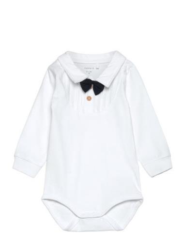 Nbmramus Ls Body Bodies Long-sleeved White Name It