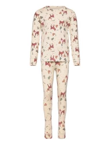 Tnholiday Nightset Pyjamassæt Beige The New