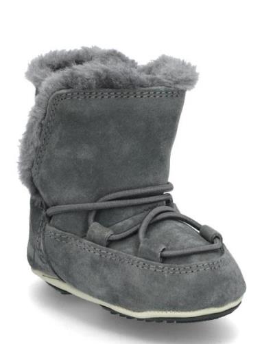 Mb Crib Suede Vinterstøvler Pull On Grey Moon Boot