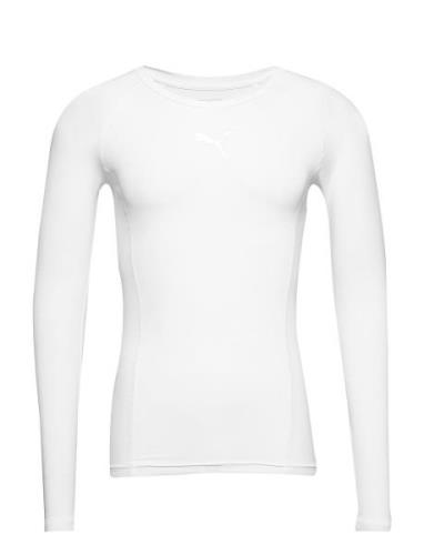 Liga Baselayer Tee Ls Sport Base Layer Tops White PUMA