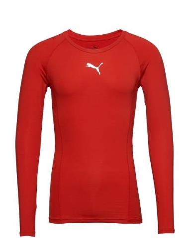 Liga Baselayer Tee Ls Sport Base Layer Tops Red PUMA