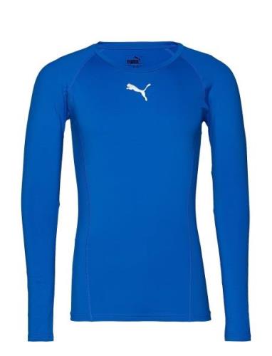 Liga Baselayer Tee Ls Sport Base Layer Tops Blue PUMA