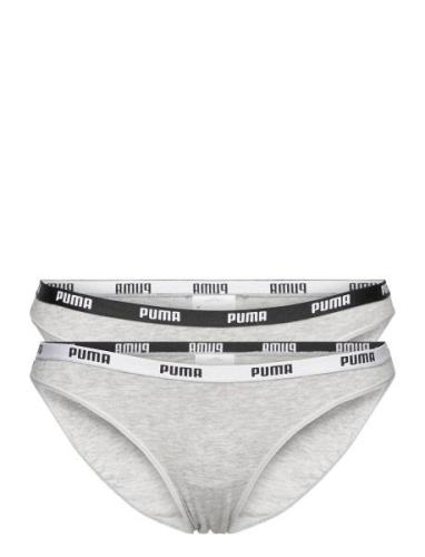 Puma Women Bikini 2P Pack Sport Panties Briefs Grey PUMA