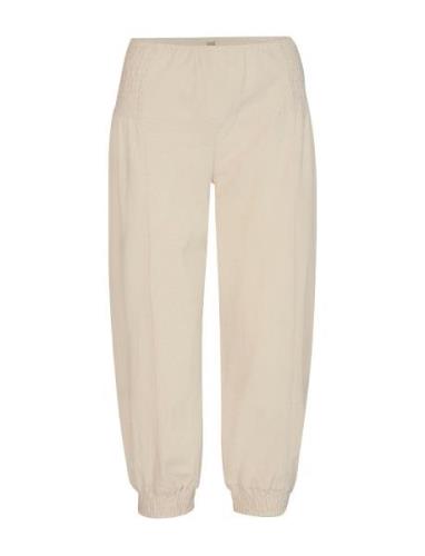 Sc-Cissie Bottoms Trousers Capri Trousers Cream Soyaconcept