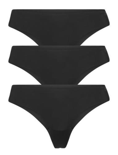 String Selena Solid Sport Panties Thong Black Björn Borg