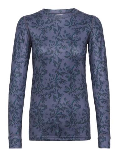 Fryd Ls Sport Base Layer Tops Blue Kari Traa