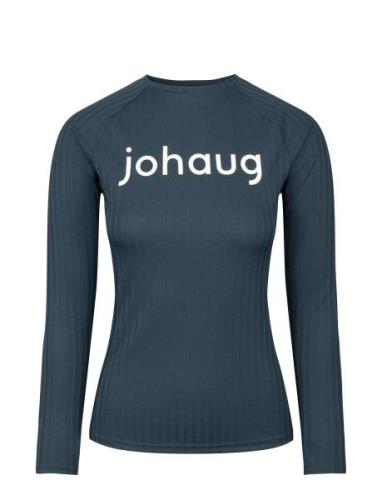 Rib Tech Long Sleeve Sport Base Layer Tops Navy Johaug