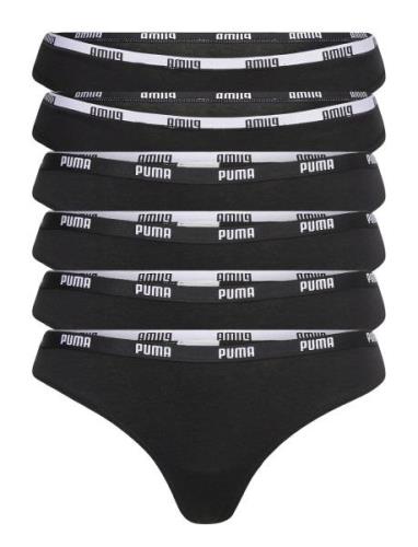 Puma Women String 6P Ecom Sport Panties Thong Black PUMA