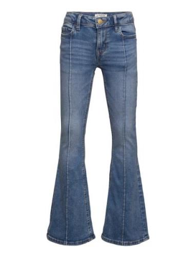 Trousers Denim Freja Seams Fla Bottoms Jeans Bootcut Jeans Blue Lindex