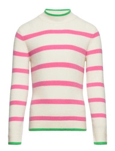 Kogibi Ls Stripe Highneck Cp Knt Tops T-shirts Turtleneck Multi/patter...