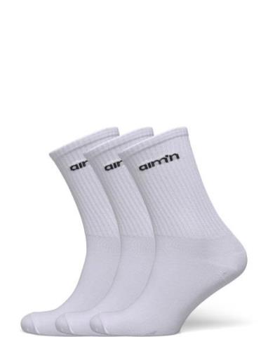 Aim'n Logo Socks 3-Pack Lingerie Socks Regular Socks White Aim´n