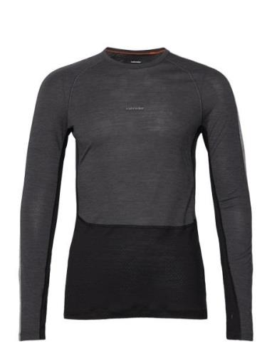 M 125 Z Knit Ls Crewe Sport Base Layer Tops Grey Icebreaker