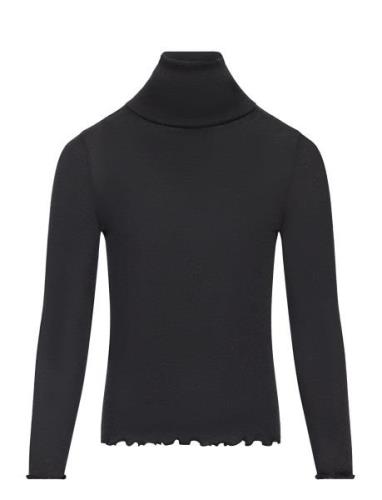 Wool Turtle Neck Tops T-shirts Turtleneck Black Rosemunde Kids