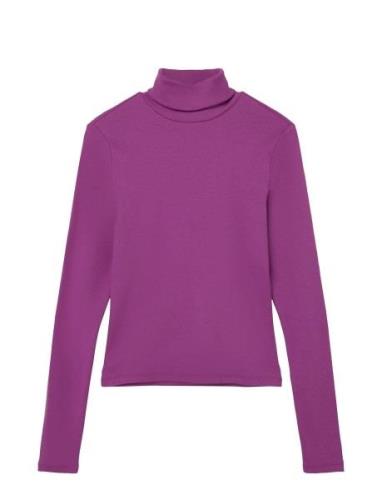 Nlfdida Ls Rollneck Top Tops T-shirts Turtleneck Purple LMTD