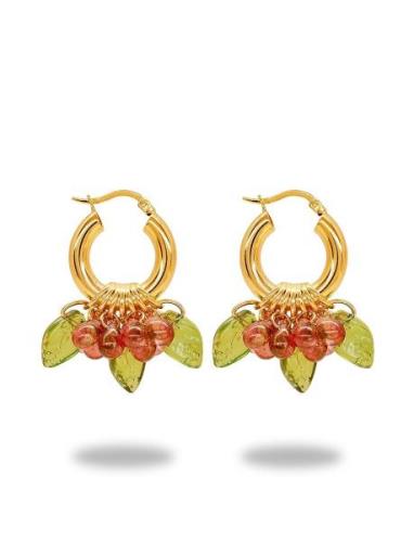 Cranberry Queen Earrings Designers Jewellery Earrings Hoops Pink ANNEL...