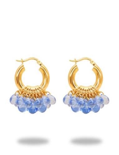 Wavy Baby Earrings Designers Jewellery Earrings Hoops Blue ANNELE