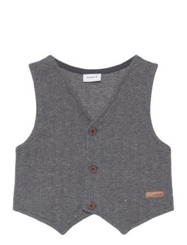 Nbmrobino Waistcoat Tops Vests Grey Name It