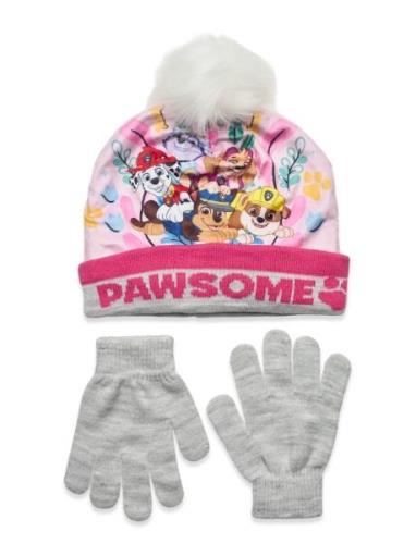 Set Cap + Glooves Accessories Headwear Hats Winter Hats Multi/patterne...