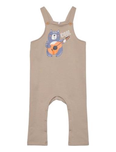 Nbmvonne Sweat Overall Box Bru Bottoms Dungarees Beige Name It