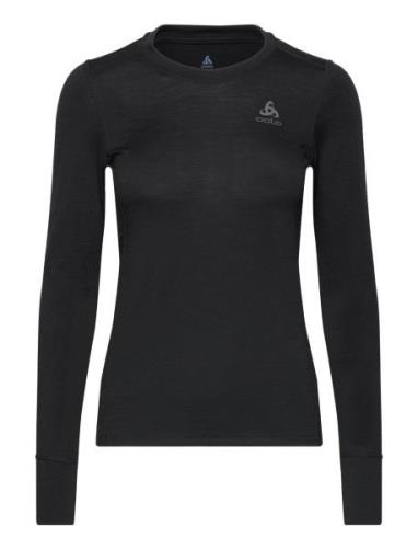 Odlo Bl Top Crew Neck L/S Merino 200 Sport Base Layer Tops Black Odlo