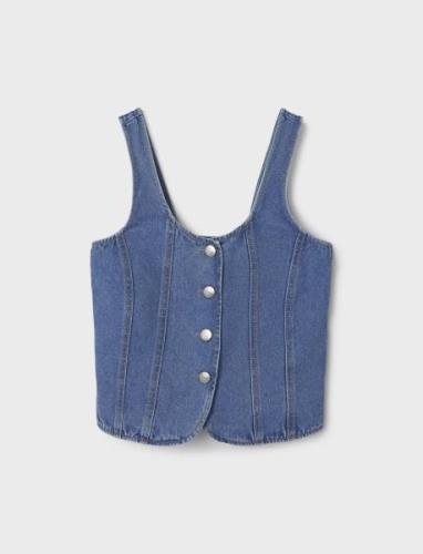 Nlfskatizza Dnm Strap Vest Tops Vests Blue LMTD