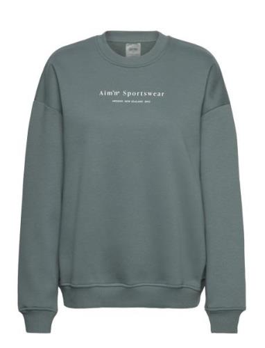 Serif Sweatshirt Sport Sweatshirts & Hoodies Sweatshirts Green Aim´n