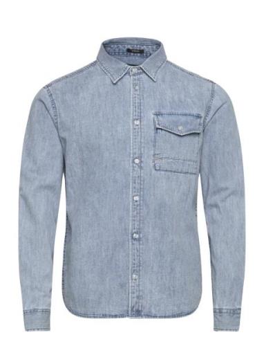 Jaren Reg Denim Shirt Tops Shirts Denim Shirts Blue Denham