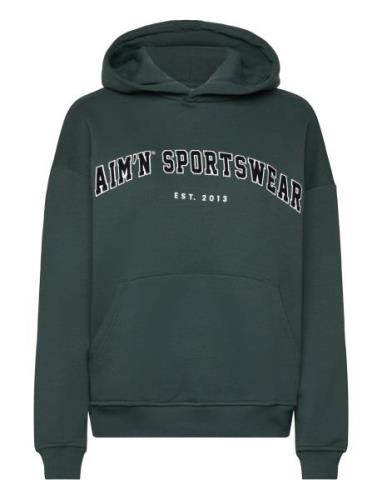 Varsity Sweat Hood Sport Sweatshirts & Hoodies Hoodies Green Aim´n