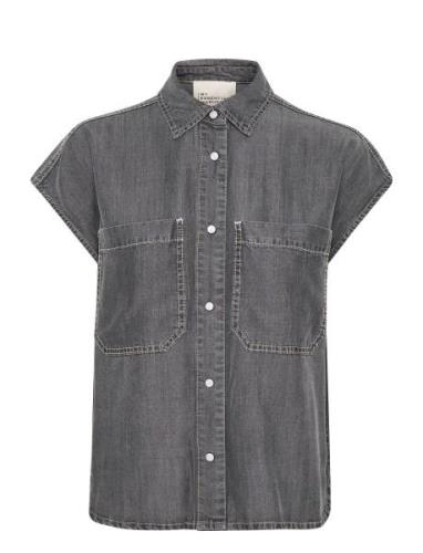 Nellymw Ss Shirt Tops Shirts Denim Shirts Grey My Essential Wardrobe