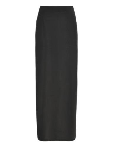 Slfnola Hw Ankle Slim Skirt Skirts Maxi Skirts Black Selected Femme