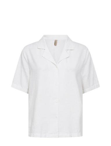 Sc-Ina Tops Shirts Linen Shirts White Soyaconcept